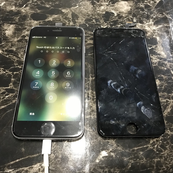 iphone6s:ガラス割れ修理と思いきや水没｜宮崎市恒久からの修理ご依頼