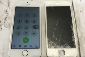 iPhone5S:ガラス割れ修理交換｜まだまだ使い続けたいお客様へ🎵の施工前画像