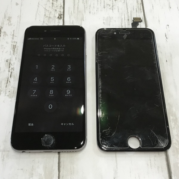iPhone6:ガラス割れ修理交換｜宮崎のスマホ修理はお任せください。