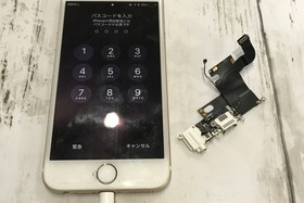 iPhone6:同期不可修理｜バッテリーチャージ不可修理もお任せ！の施工前画像